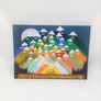 46 High Peaks of the Adirondacks depicted in gold tones with the moon shining