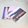 3 fanned Barry Lobdell photo cards with High Peaks from Cascade image on top