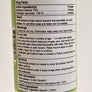 Back label on hand sanitizer bottle. Black type with Drug Facts.