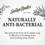 Features SallyeAnder logo and text about the anti-bacterial soap.