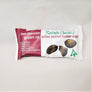 Red and white package of Dark Chocolate Barkeater chocolates toffee peanut butter cups.