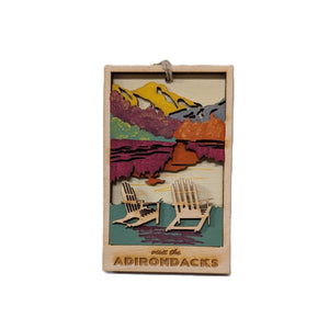 Visit the Adirondacks Wooden Ornament