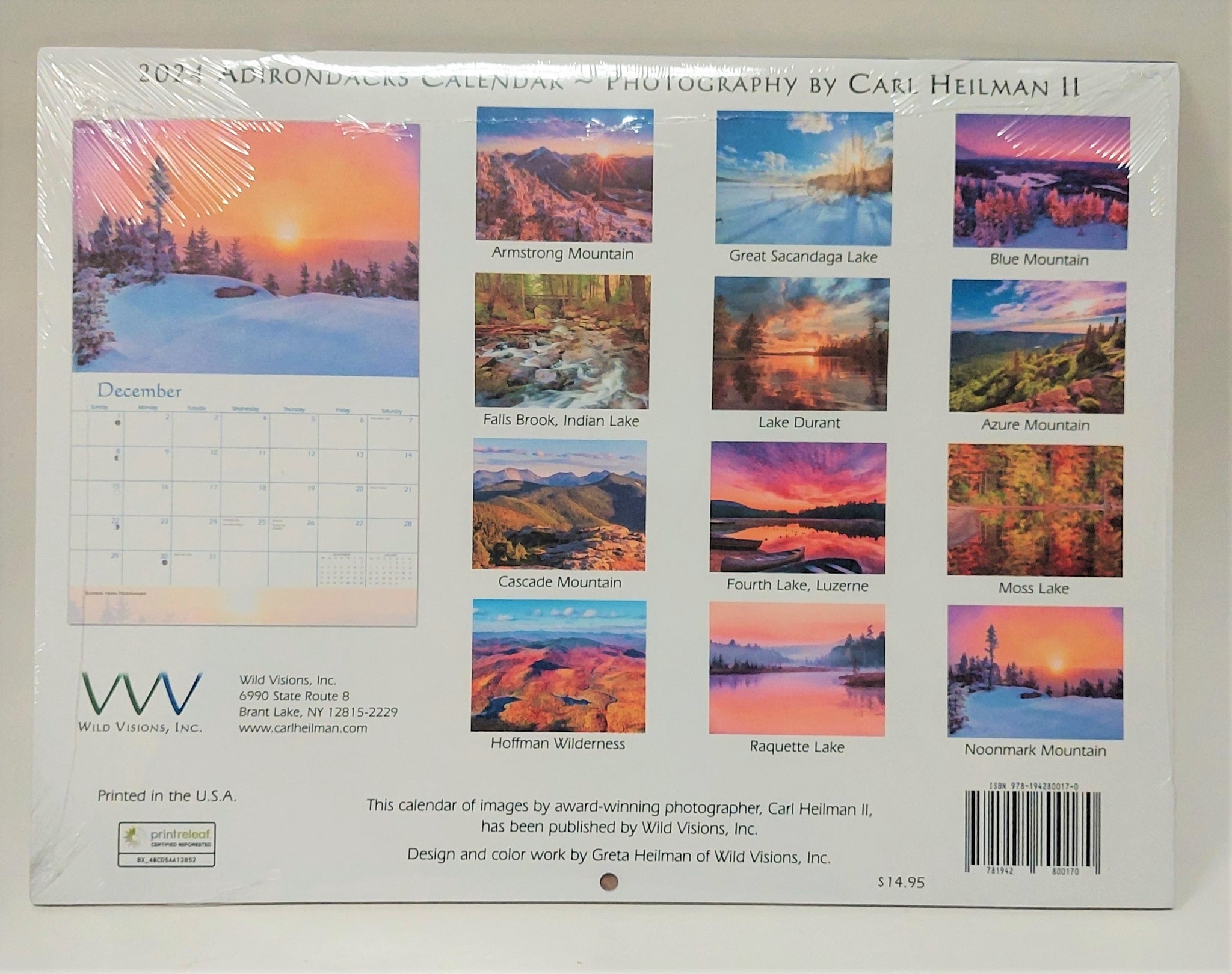 2024 Adirondacks Calendar with Photography by Carl Heilman ll The