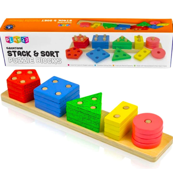 Stack and Sort Shape Sorter Puzzle