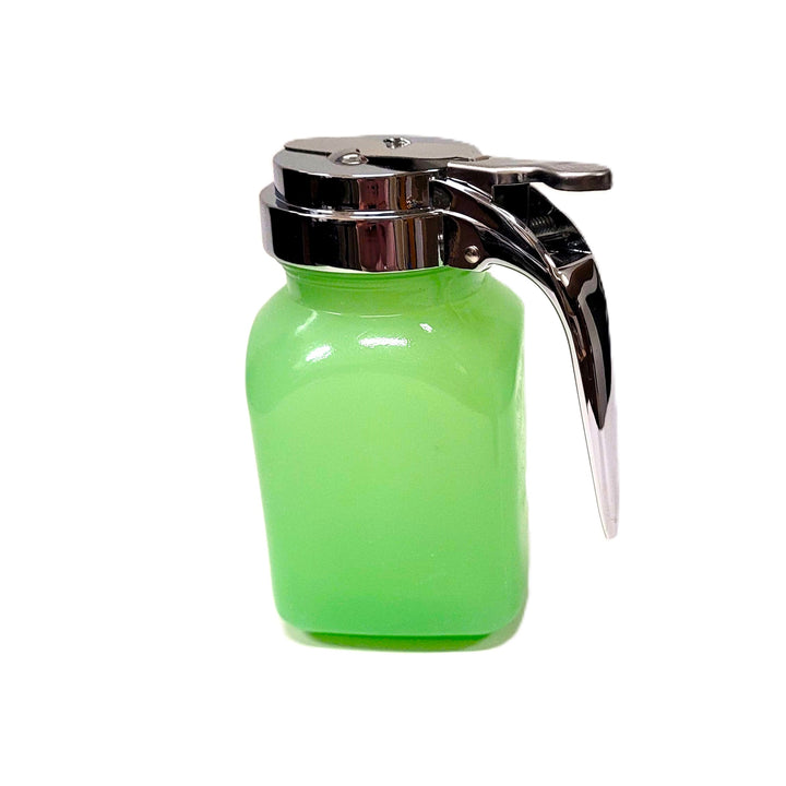 Jadeite Glass Syrup Dispenser