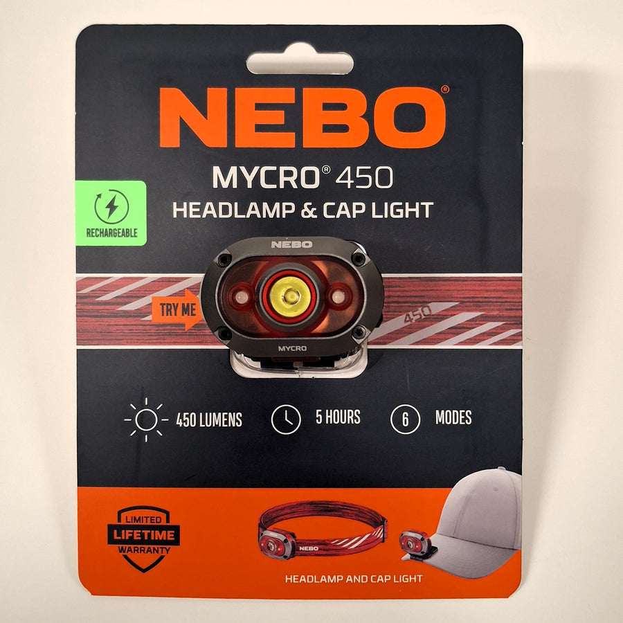 Nebo Mycro 450 Headlamp & Cap Light