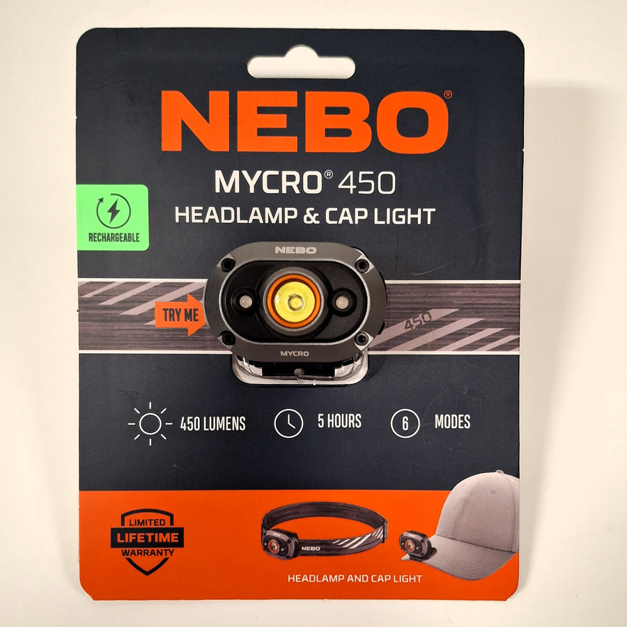 Nebo Mycro 450 Headlamp & Cap Light