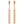 Two bamboo toothbrushes side by side; Hers on the left with five brown beads centered below the bristle top; His on the right with a brown bow tie centered below the bristle top.