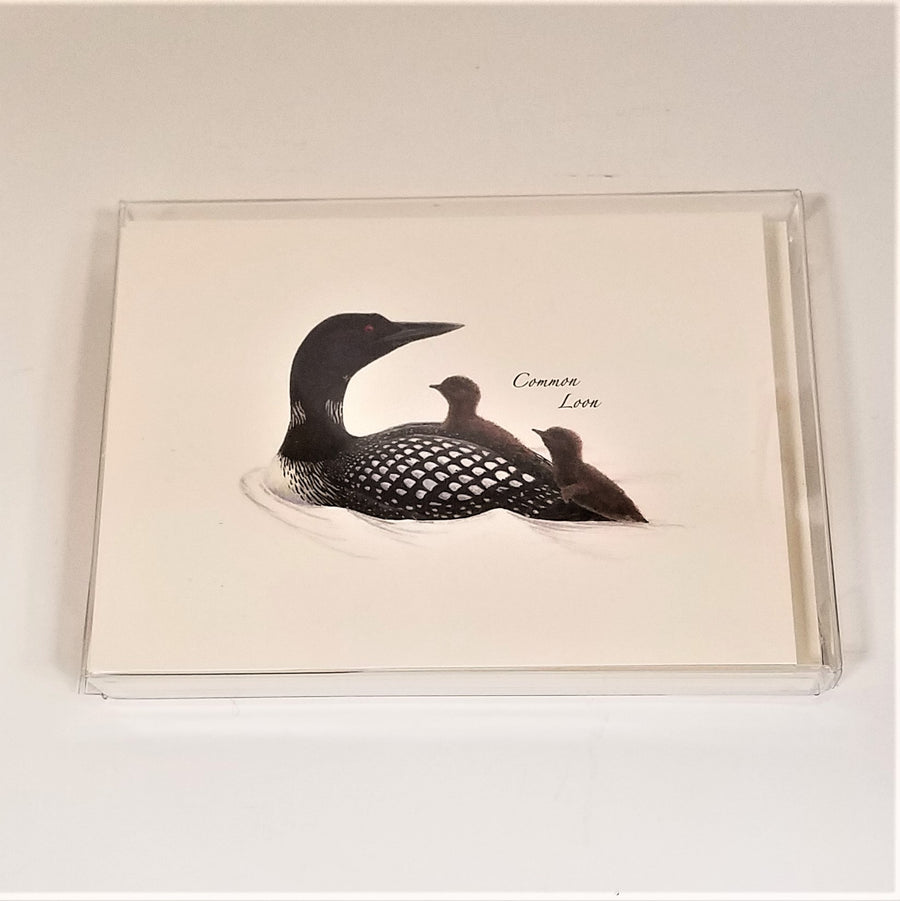 Front of the Common Loon card packaging