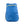 Blue compact backpack fully open front view with yellow zipper line at the top.