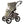 Baby stroller with green mosquito netting over the front.
