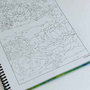 inside page, ready-to-color water lily