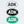 Top down, oval white sticker with black type; oval black sticker with white type; oval green sticker with white type