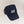 ADK panel cap in navy with white embroidery featuring the letters ADK with the A in the style of a pine tree and a small hiker climbing the top of the K