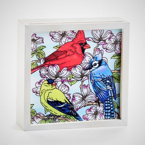Cardinal, Blue Jay and Yellow Finch Lightbox